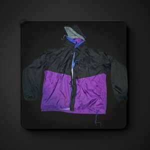 Columbia Black and Purple Windbreaker